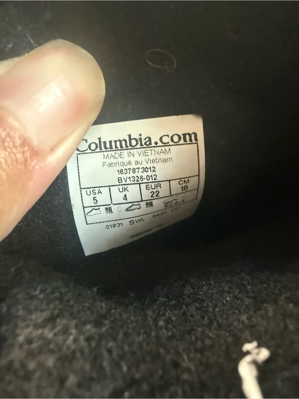 Columbia Powderbug Waterproof  Winter Snow Boots Toddler 5 Black